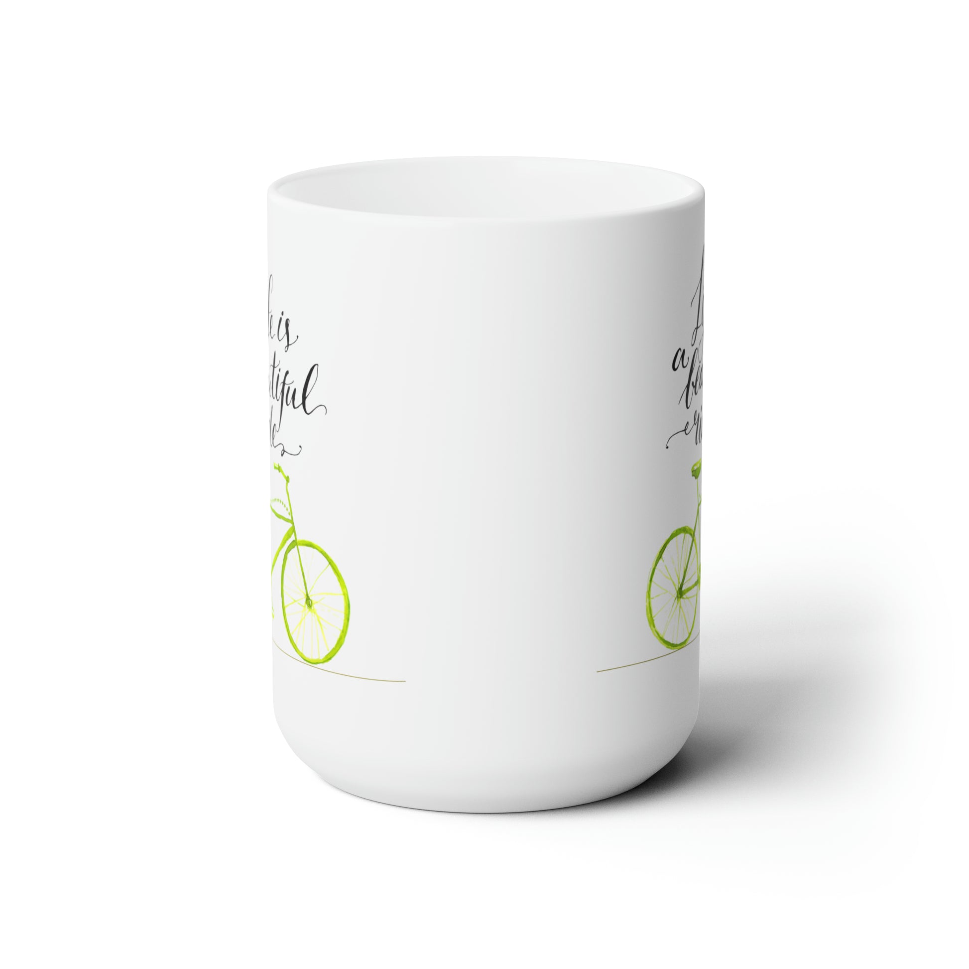 15oz Ceramic Mug - Customizable White Coffee Cup