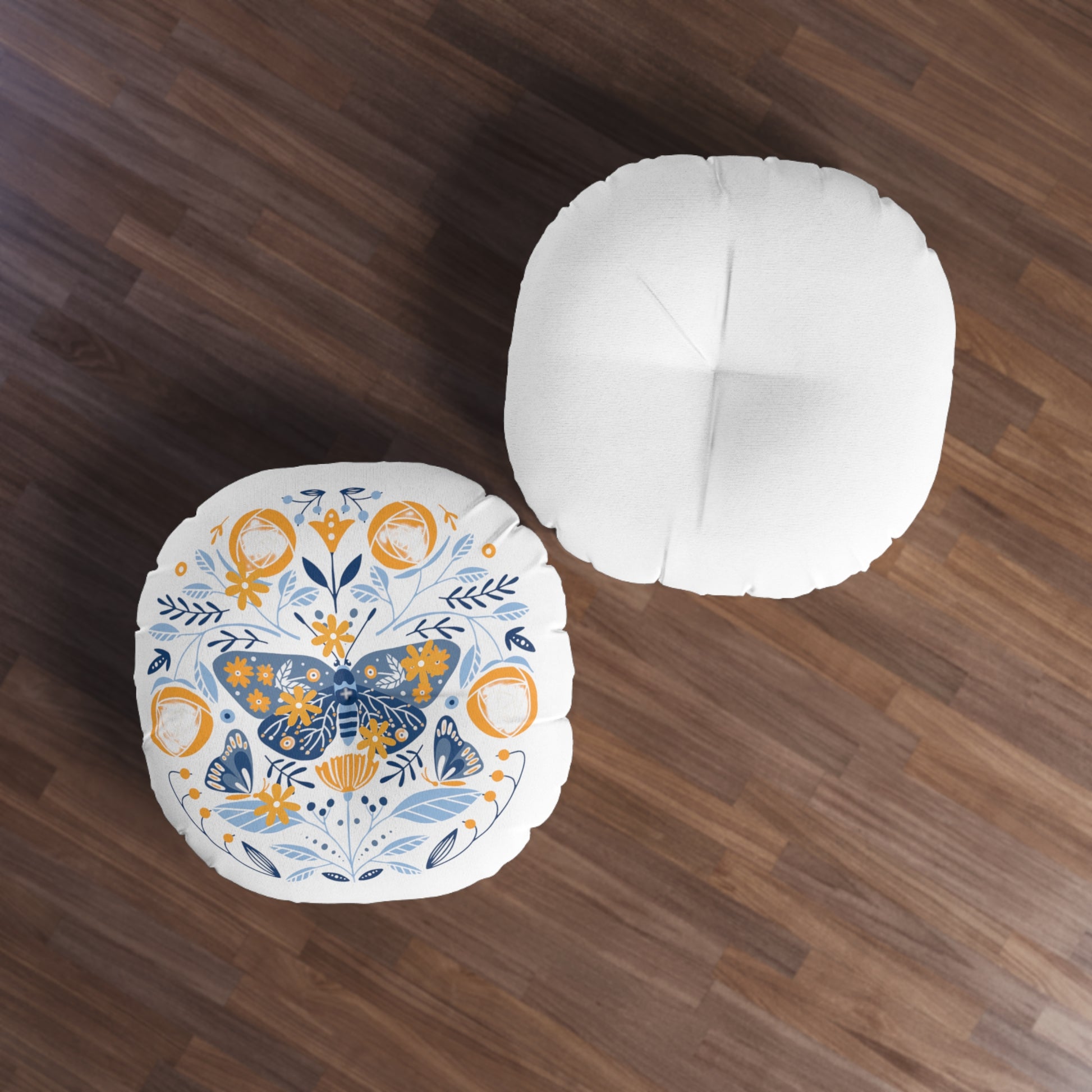 Stylish Round Tufted Floor Pillow – Comfy & Customizable