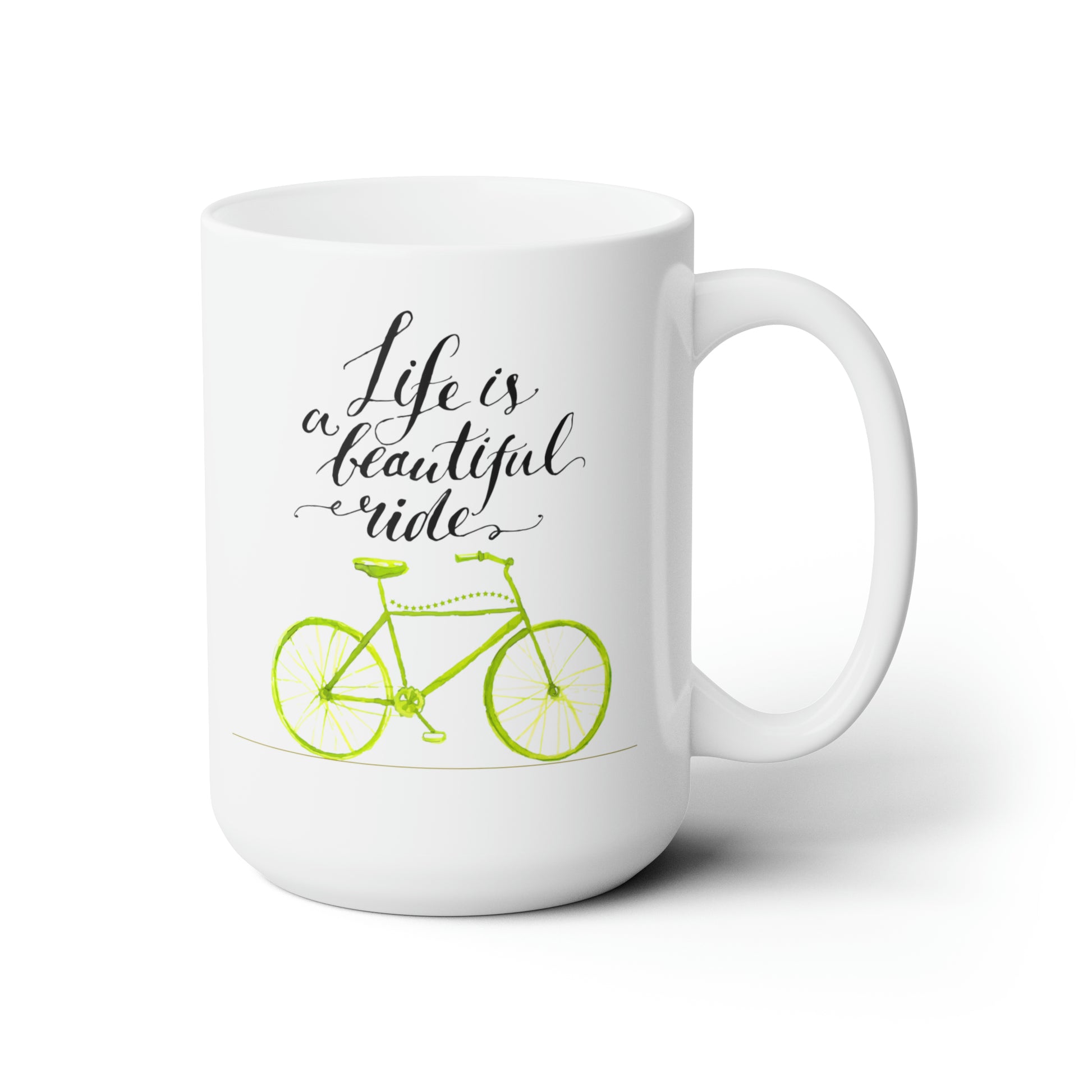 15oz Ceramic Mug - Customizable White Coffee Cup