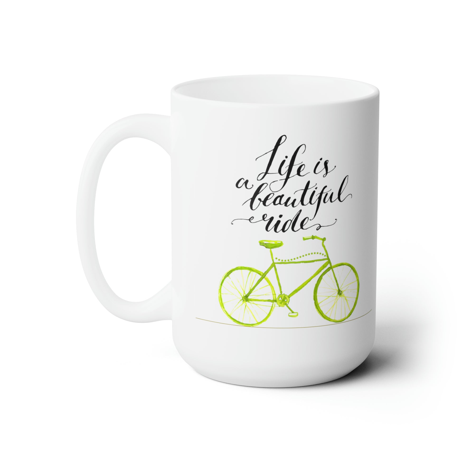 15oz Ceramic Mug - Customizable White Coffee Cup