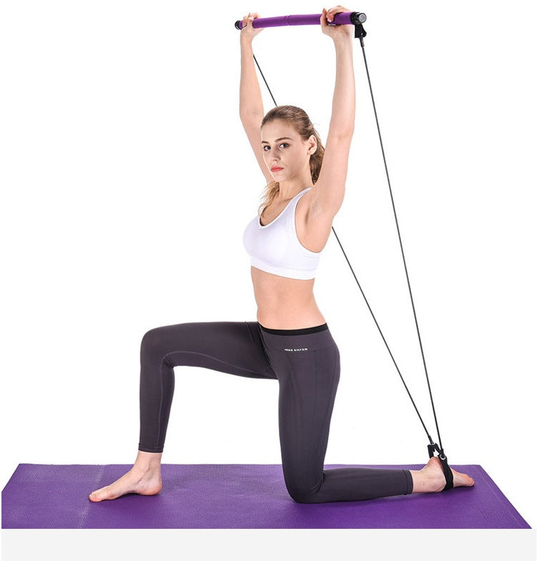 Buy Portable Pilates Bar Kit with Resistance Band Exercise Stick