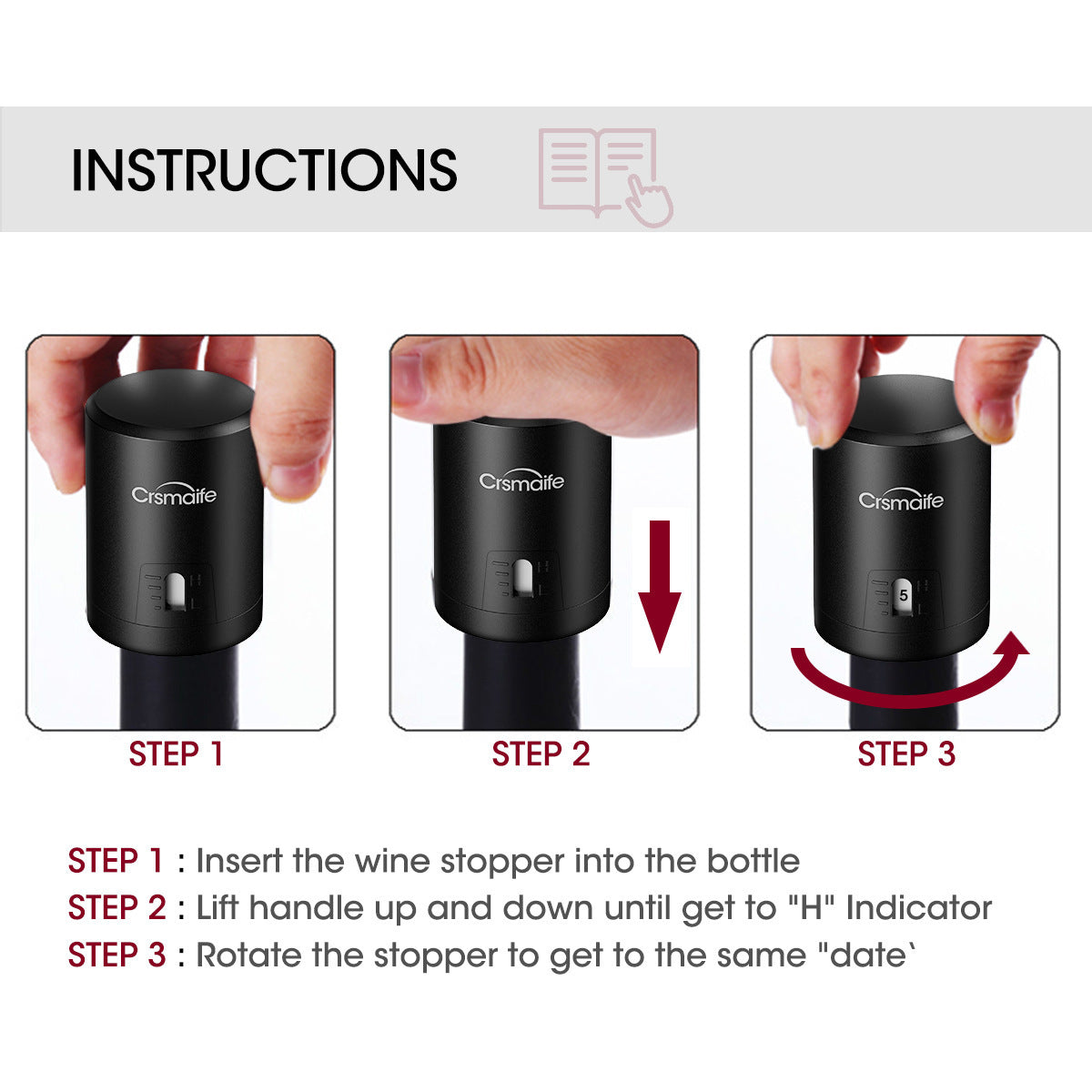 Compact Wine Bottle Cap Stopper | Keep Wine Fresh Longer