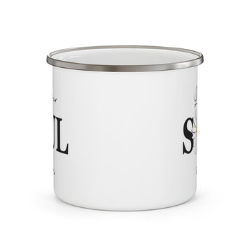 Durable Camping Enamel Cup - 12oz Mug for Outdoor Adventures