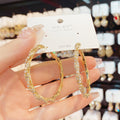 Rhinestone Winding Big Ear Ring - Luxurious Statement Jewelry