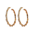 Rhinestone Winding Big Ear Ring - Luxurious Statement Jewelry