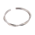 Buy Women's White Copper Silver-Plated Twist Bracelet - Elegant Jewelry