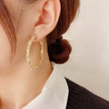 Rhinestone Winding Big Ear Ring - Luxurious Statement Jewelry